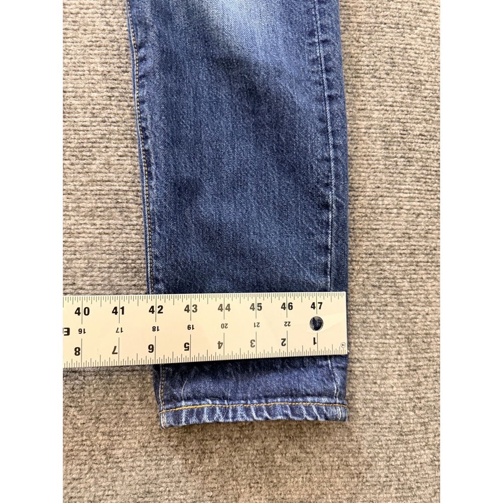 Vintage Levi's 501 T Womens Tapered Jeans 26x28 Medium Wash Distressed Button Fl - Picture 9 of 16